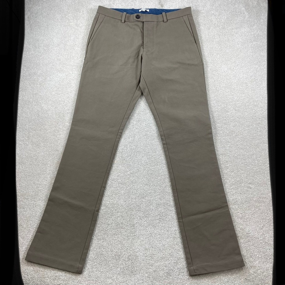 Gustin Rugged Chino Pants Mens 36 Brown Slim Fit Cotton Canvas Made in USA #98